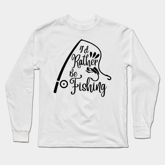 Less Talk More Fishing - Gift For Fishing Lovers, Fisherman - Black And White Simple Font Long Sleeve T-Shirt by Famgift